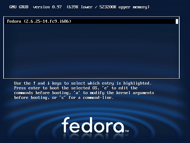 Fedora Menu